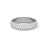 Full Eternity Wedding Band with 1.36 TCW Round Cut Moissanite – Yellow, White, or Rose Gold