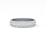 Full Eternity Wedding Band with 1.36 TCW Round Cut Moissanite – Yellow, White, or Rose Gold
