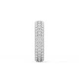 Full Eternity Wedding Band with 1.36 TCW Round Cut Moissanite – Yellow, White, or Rose Gold