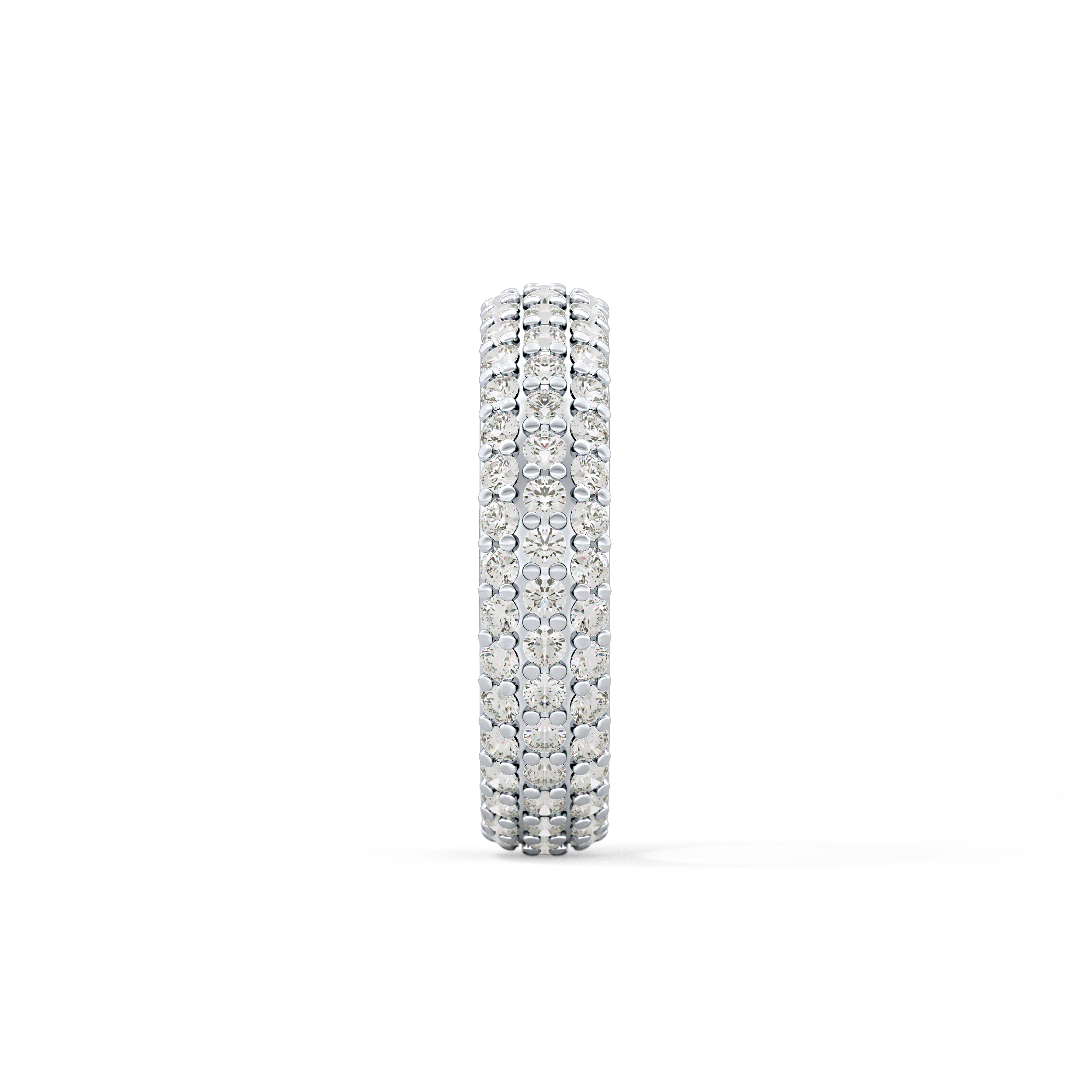 Full Eternity Wedding Band with 1.36 TCW Round Cut Moissanite – Yellow, White, or Rose Gold