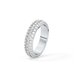 Full Eternity Wedding Band with 1.36 TCW Round Cut Moissanite – Yellow, White, or Rose Gold