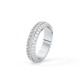 Full Eternity Wedding Band with 1.36 TCW Round Cut Moissanite – Yellow, White, or Rose Gold