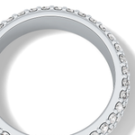 Full Eternity Wedding Band with 1.36 TCW Round Cut Moissanite – Yellow, White, or Rose Gold