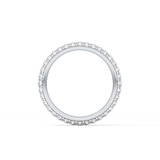 Full Eternity Wedding Band with 1.36 TCW Round Cut Moissanite – Yellow, White, or Rose Gold