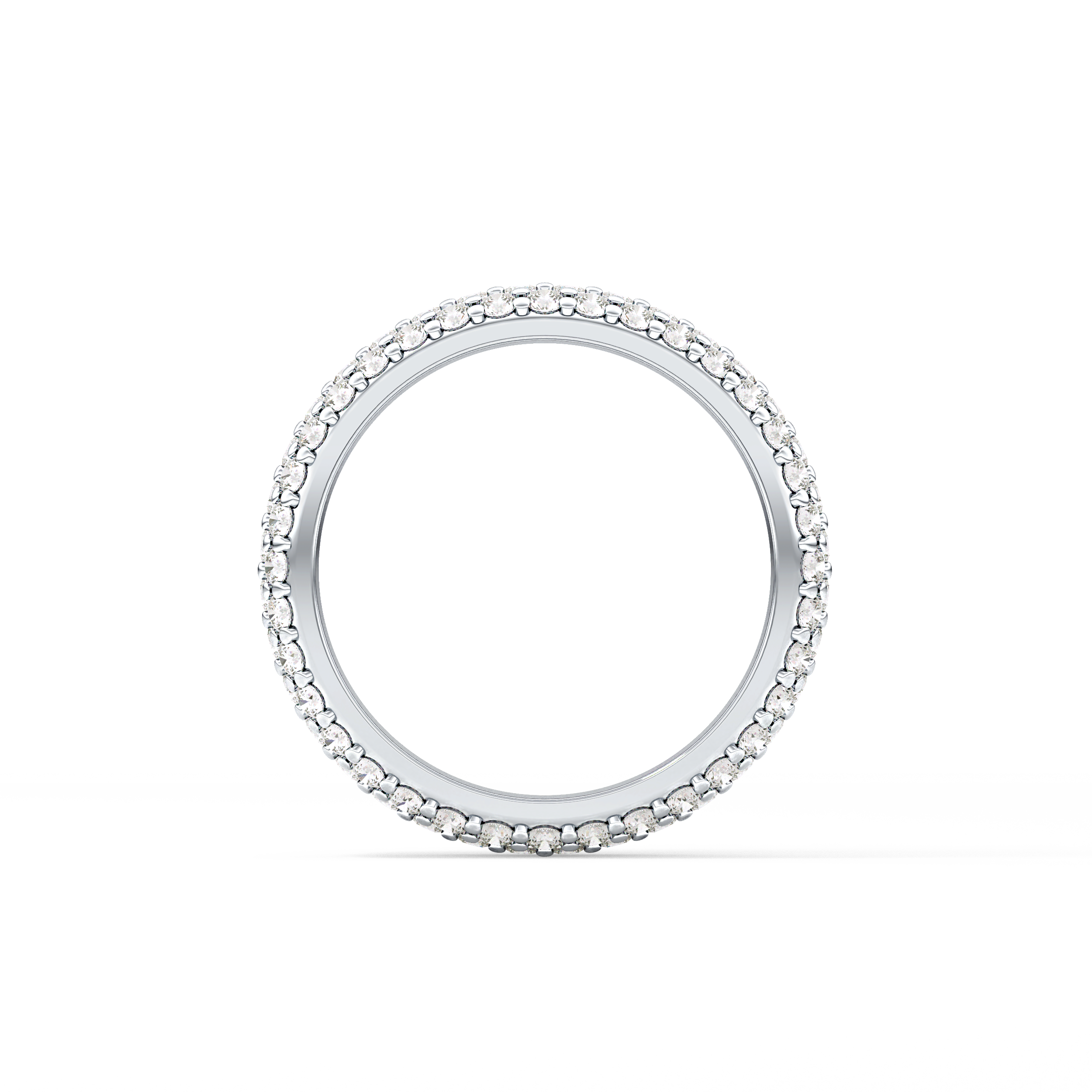 Full Eternity Wedding Band with 1.36 TCW Round Cut Moissanite – Yellow, White, or Rose Gold