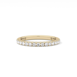 Half Eternity Wedding Band with 0.46 TCW Round Cut Moissanite – Yellow, White, or Rose Gold