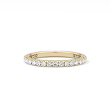 Half Eternity Wedding Band with 0.46 TCW Round Cut Moissanite – Yellow, White, or Rose Gold