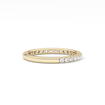 Half Eternity Wedding Band with 0.46 TCW Round Cut Moissanite – Yellow, White, or Rose Gold