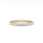 Half Eternity Wedding Band with 0.46 TCW Round Cut Moissanite – Yellow, White, or Rose Gold