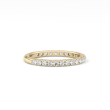 Half Eternity Wedding Band with 0.46 TCW Round Cut Moissanite – Yellow, White, or Rose Gold