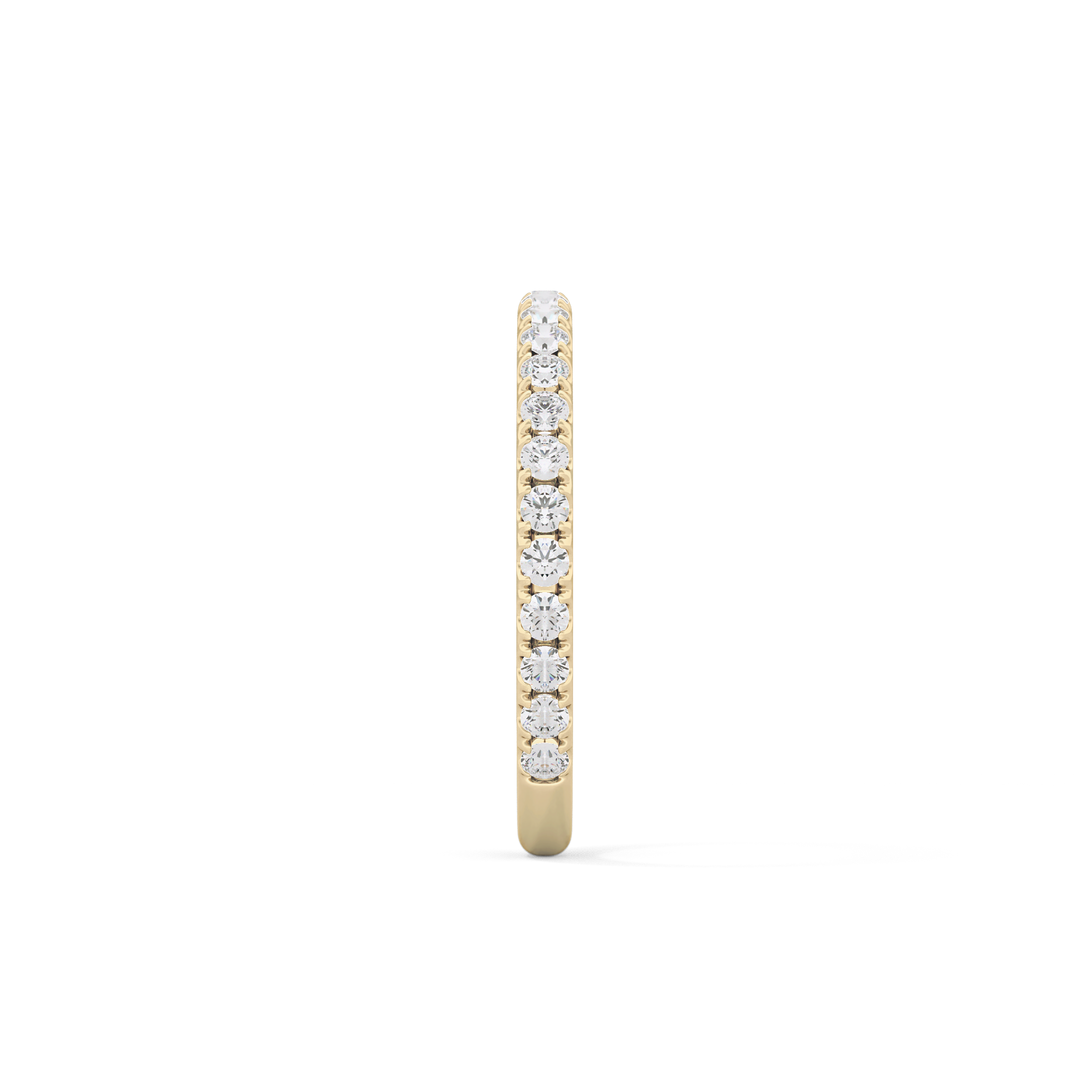 Half Eternity Wedding Band with 0.46 TCW Round Cut Moissanite – Yellow, White, or Rose Gold