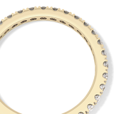 Half Eternity Wedding Band with 0.46 TCW Round Cut Moissanite – Yellow, White, or Rose Gold