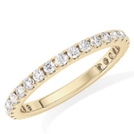 Half Eternity Wedding Band with 0.46 TCW Round Cut Moissanite – Yellow, White, or Rose Gold