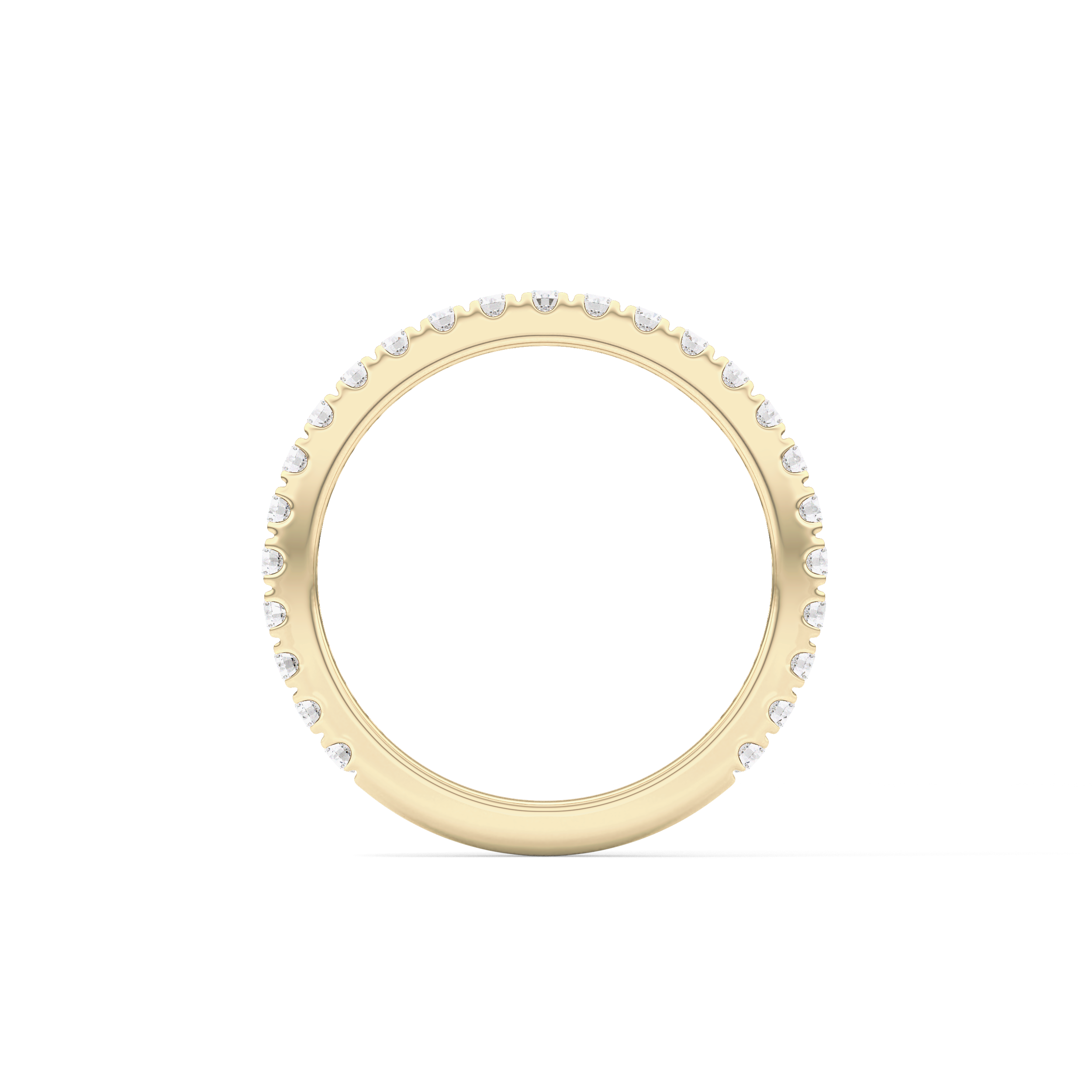 Half Eternity Wedding Band with 0.46 TCW Round Cut Moissanite – Yellow, White, or Rose Gold