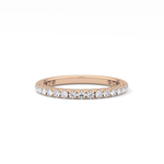 Half Eternity Wedding Band with 0.46 TCW Round Cut Moissanite – Yellow, White, or Rose Gold