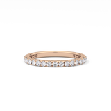 Half Eternity Wedding Band with 0.46 TCW Round Cut Moissanite – Yellow, White, or Rose Gold
