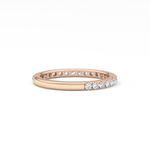 Half Eternity Wedding Band with 0.46 TCW Round Cut Moissanite – Yellow, White, or Rose Gold