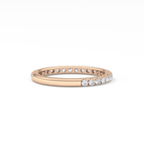 Half Eternity Wedding Band with 0.46 TCW Round Cut Moissanite – Yellow, White, or Rose Gold