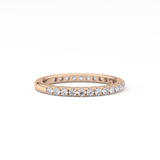 Half Eternity Wedding Band with 0.46 TCW Round Cut Moissanite – Yellow, White, or Rose Gold