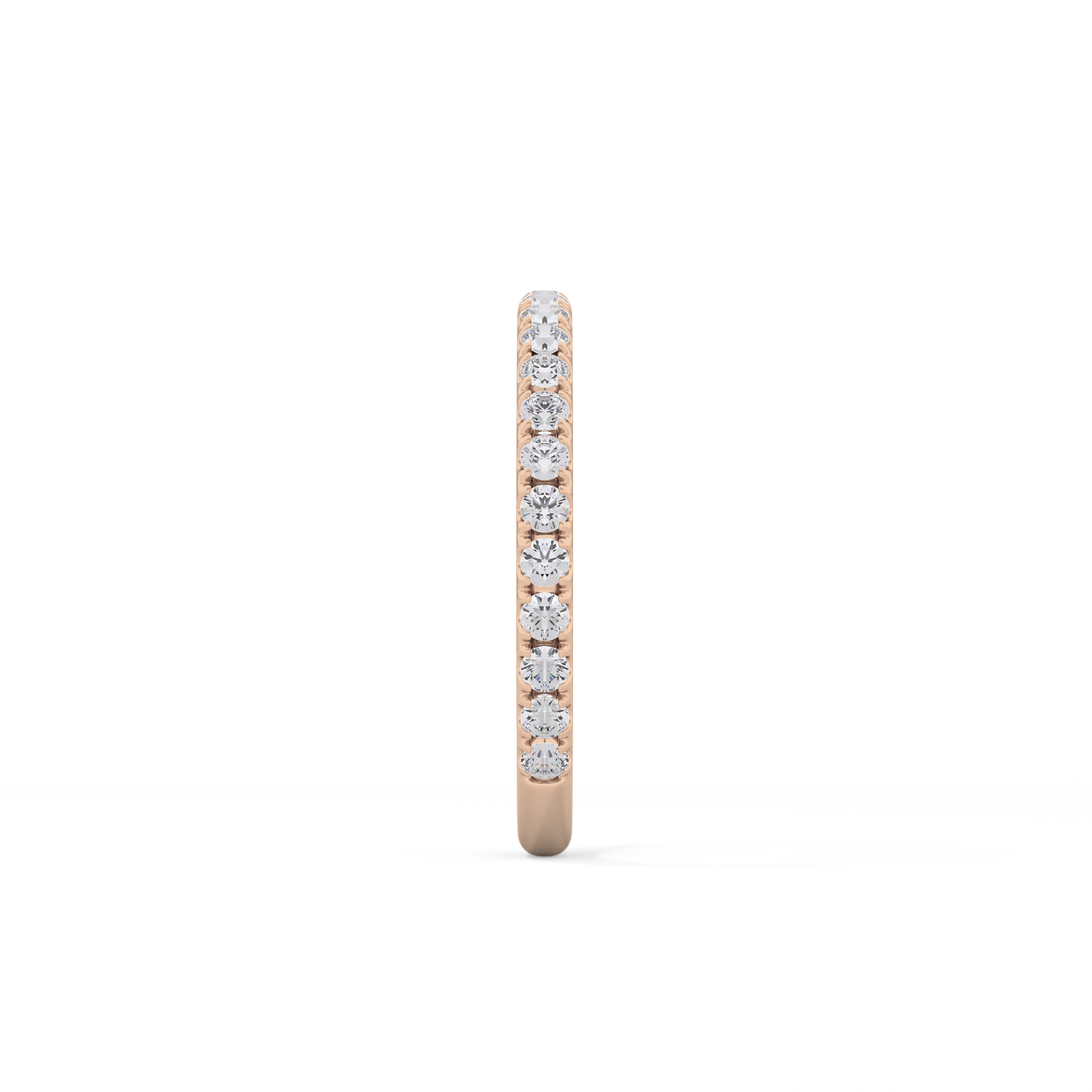 Half Eternity Wedding Band with 0.46 TCW Round Cut Moissanite – Yellow, White, or Rose Gold