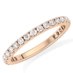Half Eternity Wedding Band with 0.46 TCW Round Cut Moissanite – Yellow, White, or Rose Gold