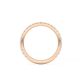 Half Eternity Wedding Band with 0.46 TCW Round Cut Moissanite – Yellow, White, or Rose Gold