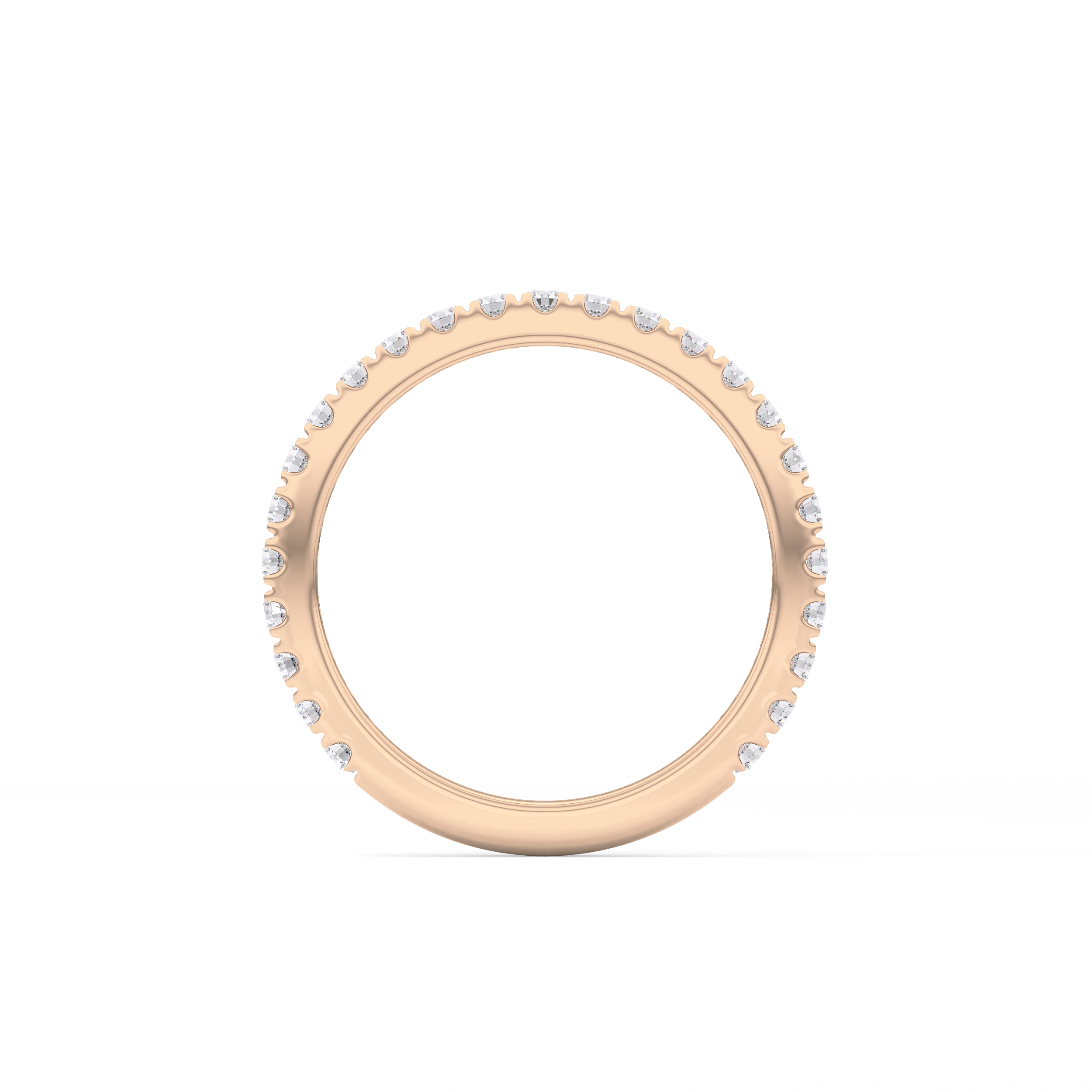Half Eternity Wedding Band with 0.46 TCW Round Cut Moissanite – Yellow, White, or Rose Gold