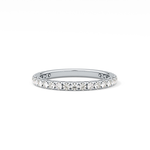 Half Eternity Wedding Band with 0.46 TCW Round Cut Moissanite – Yellow, White, or Rose Gold