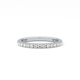 Half Eternity Wedding Band with 0.46 TCW Round Cut Moissanite – Yellow, White, or Rose Gold