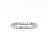 Half Eternity Wedding Band with 0.46 TCW Round Cut Moissanite – Yellow, White, or Rose Gold