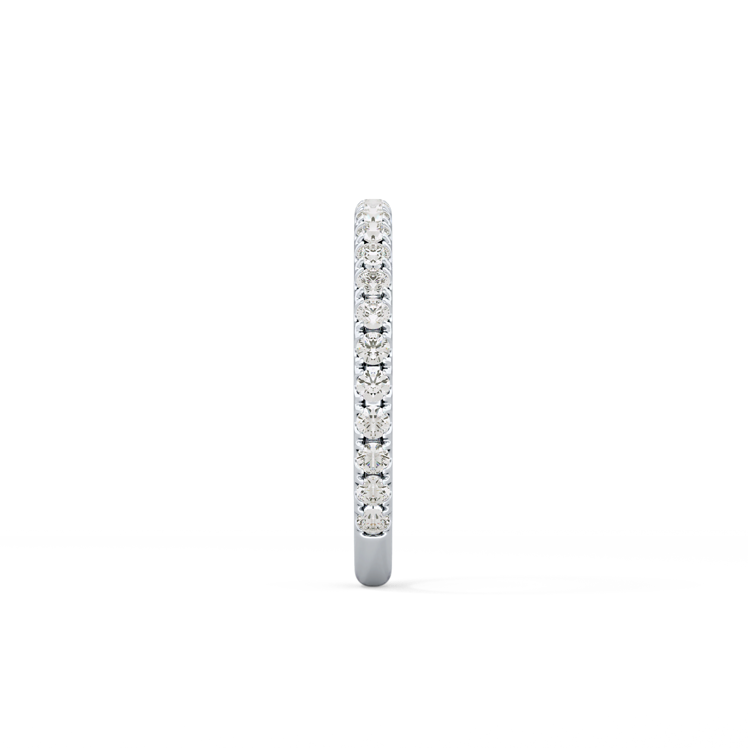 Half Eternity Wedding Band with 0.46 TCW Round Cut Moissanite – Yellow, White, or Rose Gold