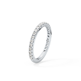 Half Eternity Wedding Band with 0.46 TCW Round Cut Moissanite – Yellow, White, or Rose Gold