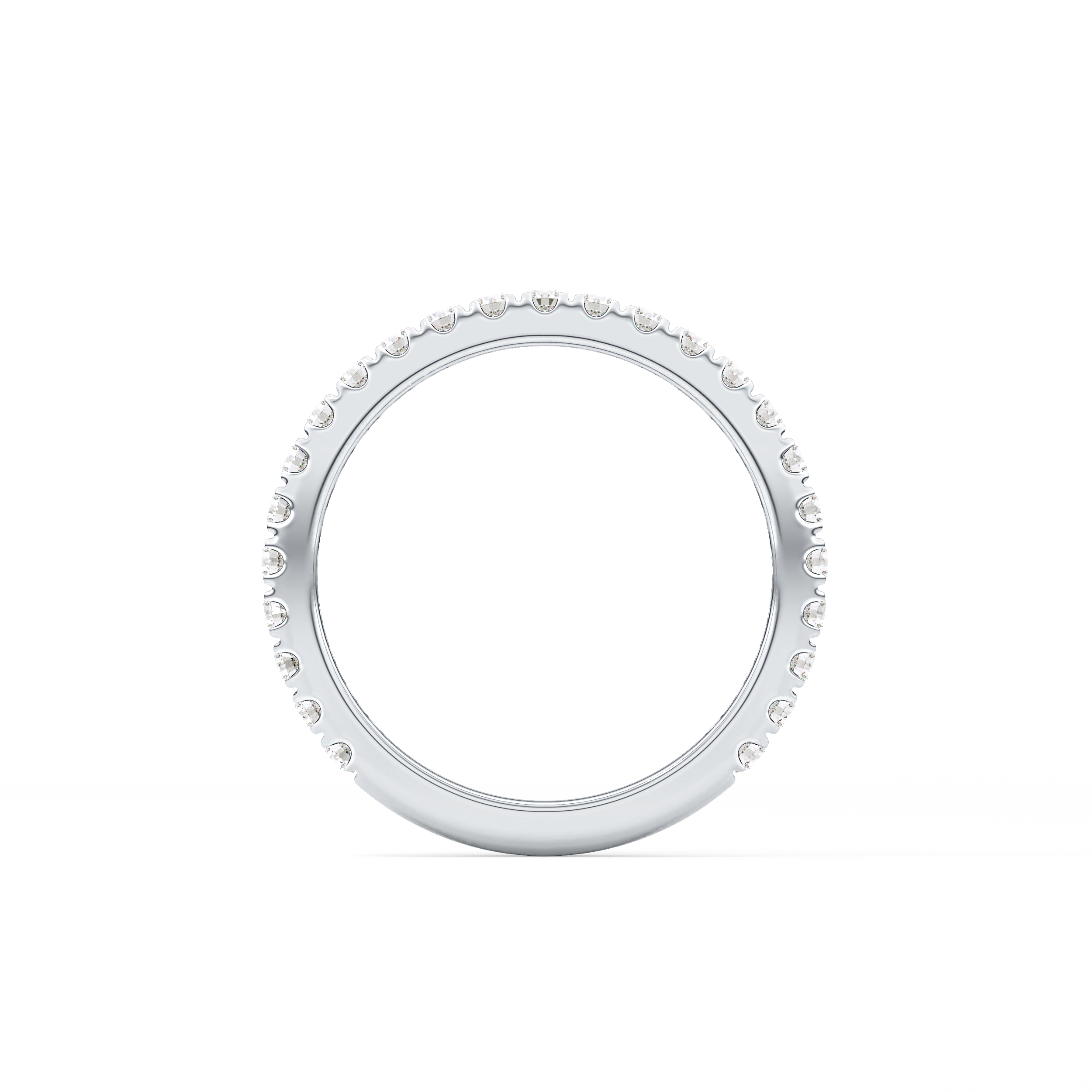 Half Eternity Wedding Band with 0.46 TCW Round Cut Moissanite – Yellow, White, or Rose Gold