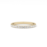 Half Eternity Wedding Band with 0.31 TCW Round Cut Moissanite – Yellow, White, or Rose Gold