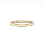 Half Eternity Wedding Band with 0.31 TCW Round Cut Moissanite – Yellow, White, or Rose Gold