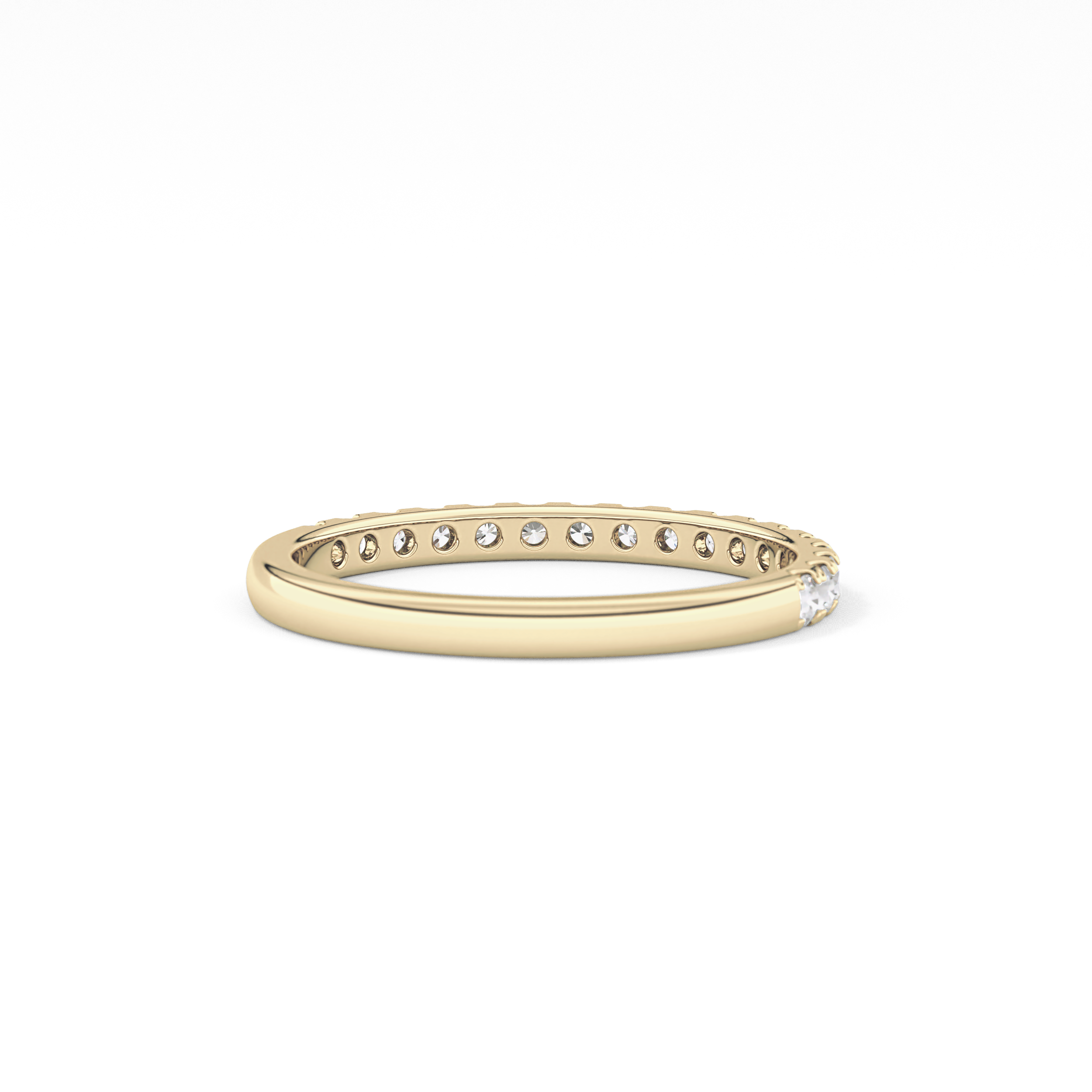 Half Eternity Wedding Band with 0.31 TCW Round Cut Moissanite – Yellow, White, or Rose Gold