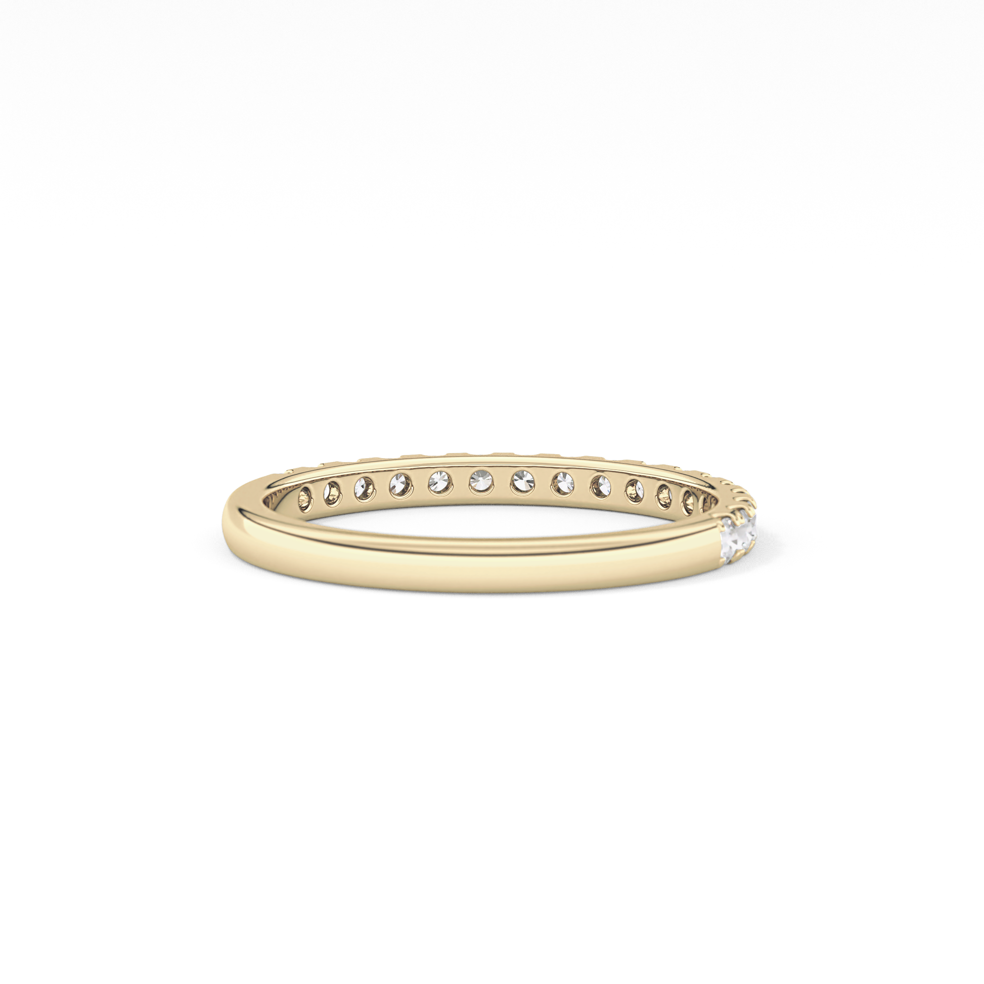 Half Eternity Wedding Band with 0.31 TCW Round Cut Moissanite – Yellow, White, or Rose Gold