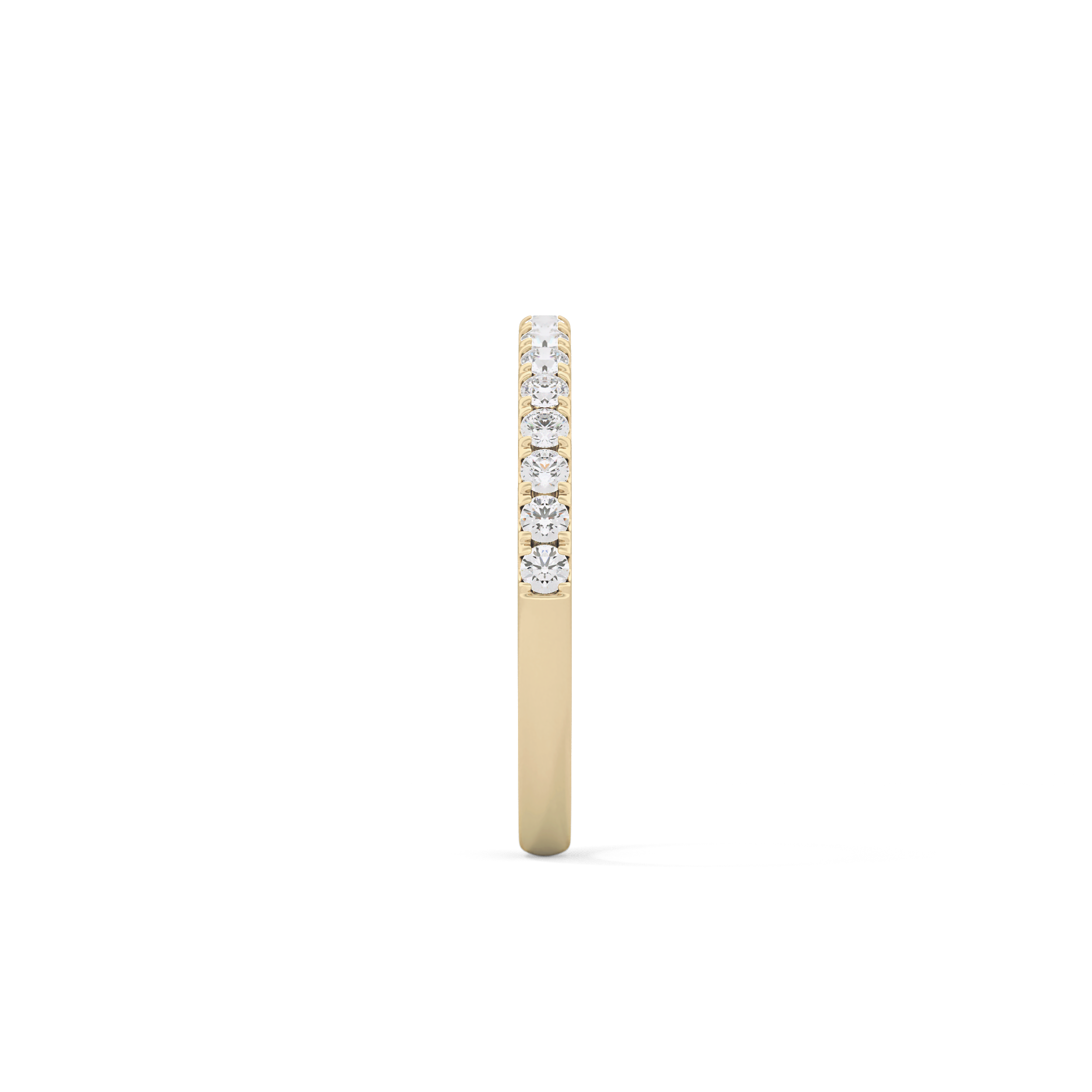 Half Eternity Wedding Band with 0.31 TCW Round Cut Moissanite – Yellow, White, or Rose Gold