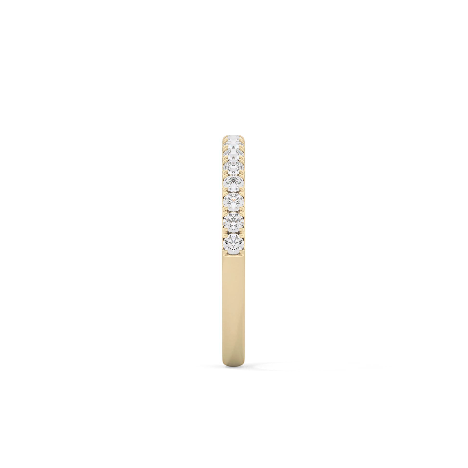 Half Eternity Wedding Band with 0.31 TCW Round Cut Moissanite – Yellow, White, or Rose Gold