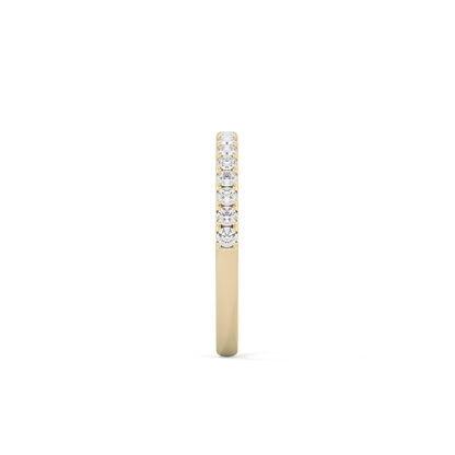Half Eternity Wedding Band with 0.31 TCW Round Cut Moissanite – Yellow, White, or Rose Gold