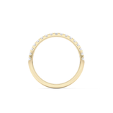 Half Eternity Wedding Band with 0.31 TCW Round Cut Moissanite – Yellow, White, or Rose Gold