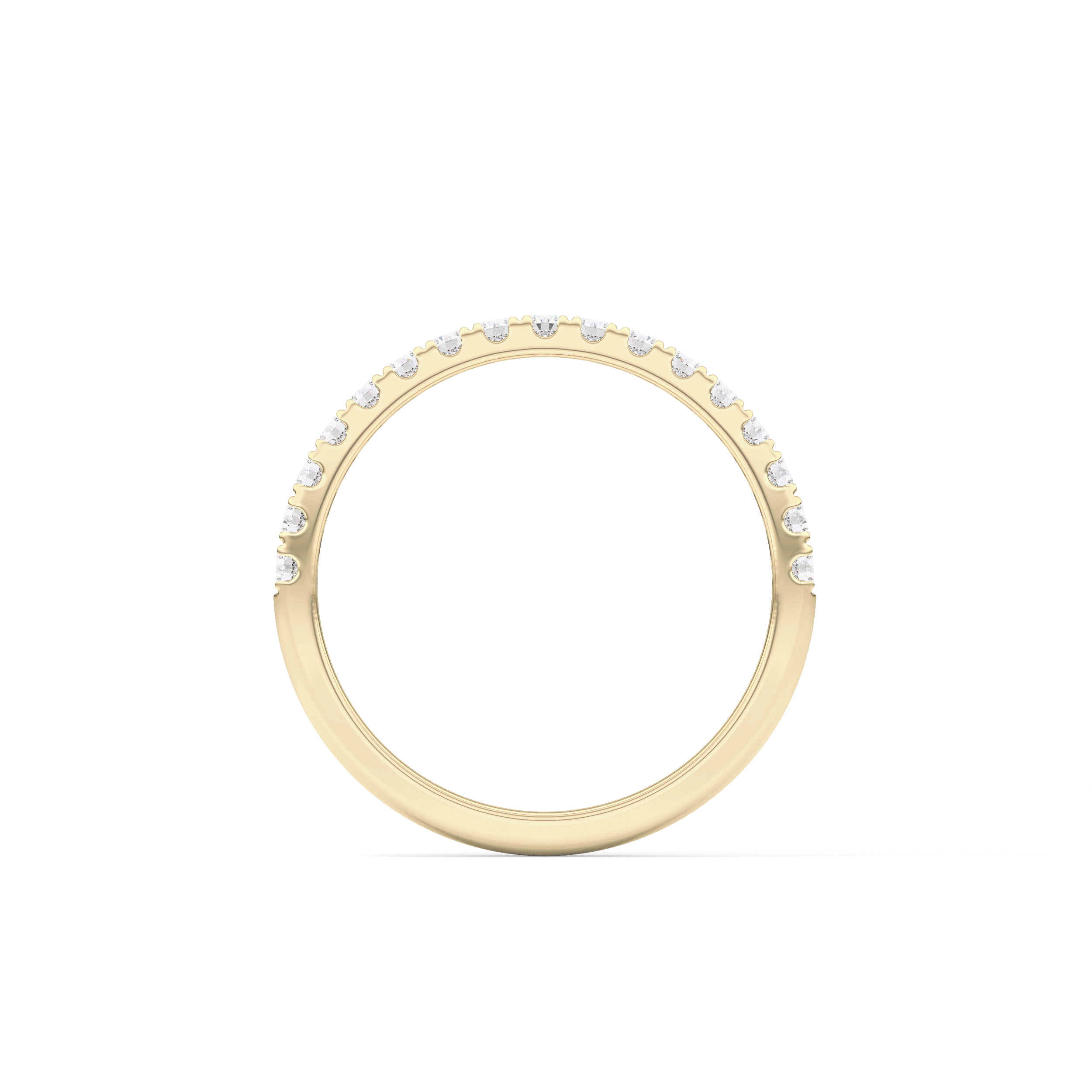 Half Eternity Wedding Band with 0.31 TCW Round Cut Moissanite – Yellow, White, or Rose Gold