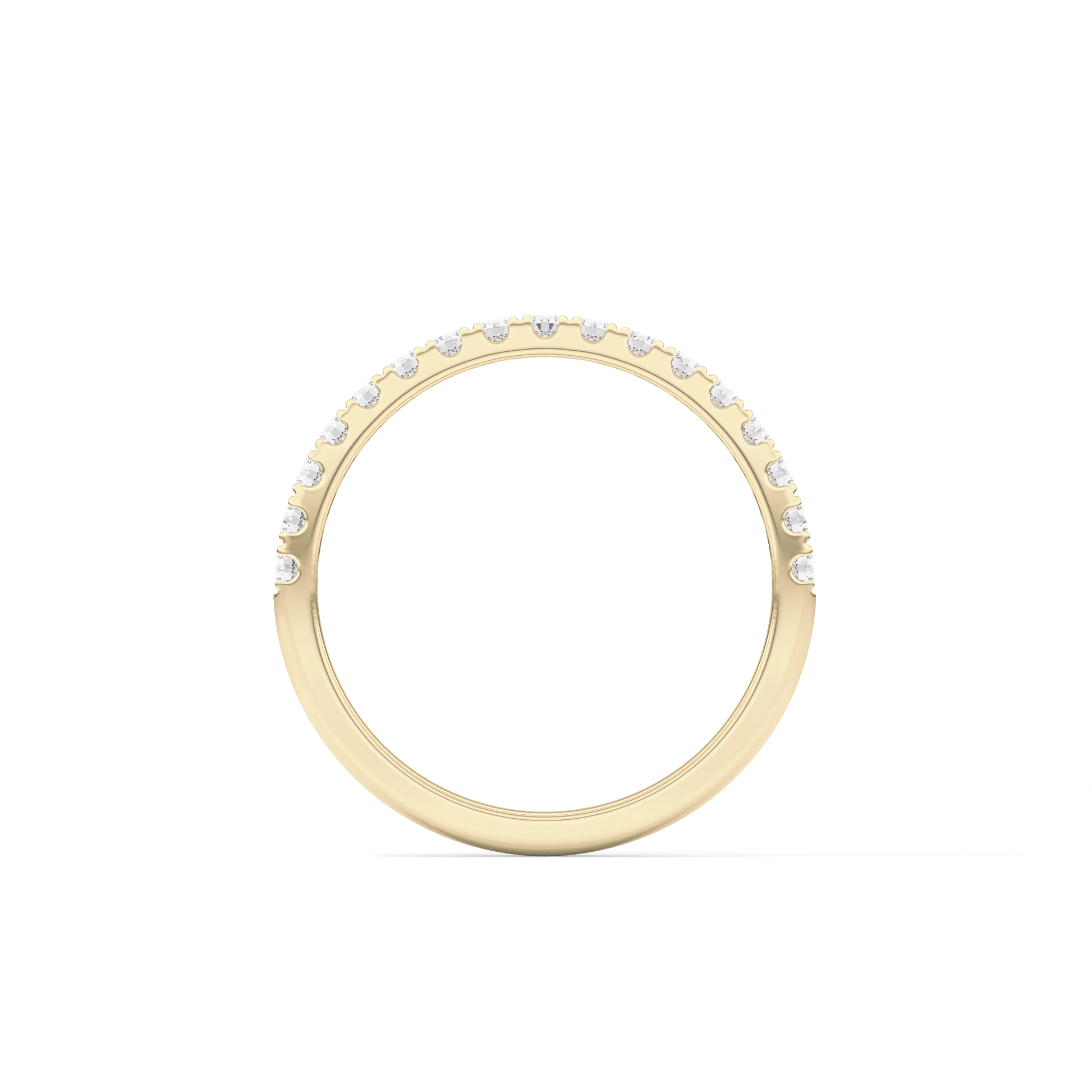 Half Eternity Wedding Band with 0.31 TCW Round Cut Moissanite – Yellow, White, or Rose Gold