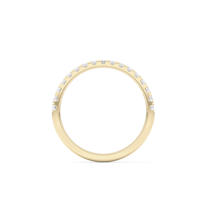 Half Eternity Wedding Band with 0.31 TCW Round Cut Moissanite – Yellow, White, or Rose Gold