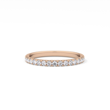 Half Eternity Wedding Band with 0.31 TCW Round Cut Moissanite – Yellow, White, or Rose Gold