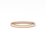 Half Eternity Wedding Band with 0.31 TCW Round Cut Moissanite – Yellow, White, or Rose Gold