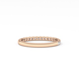Half Eternity Wedding Band with 0.31 TCW Round Cut Moissanite – Yellow, White, or Rose Gold