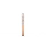Half Eternity Wedding Band with 0.31 TCW Round Cut Moissanite – Yellow, White, or Rose Gold