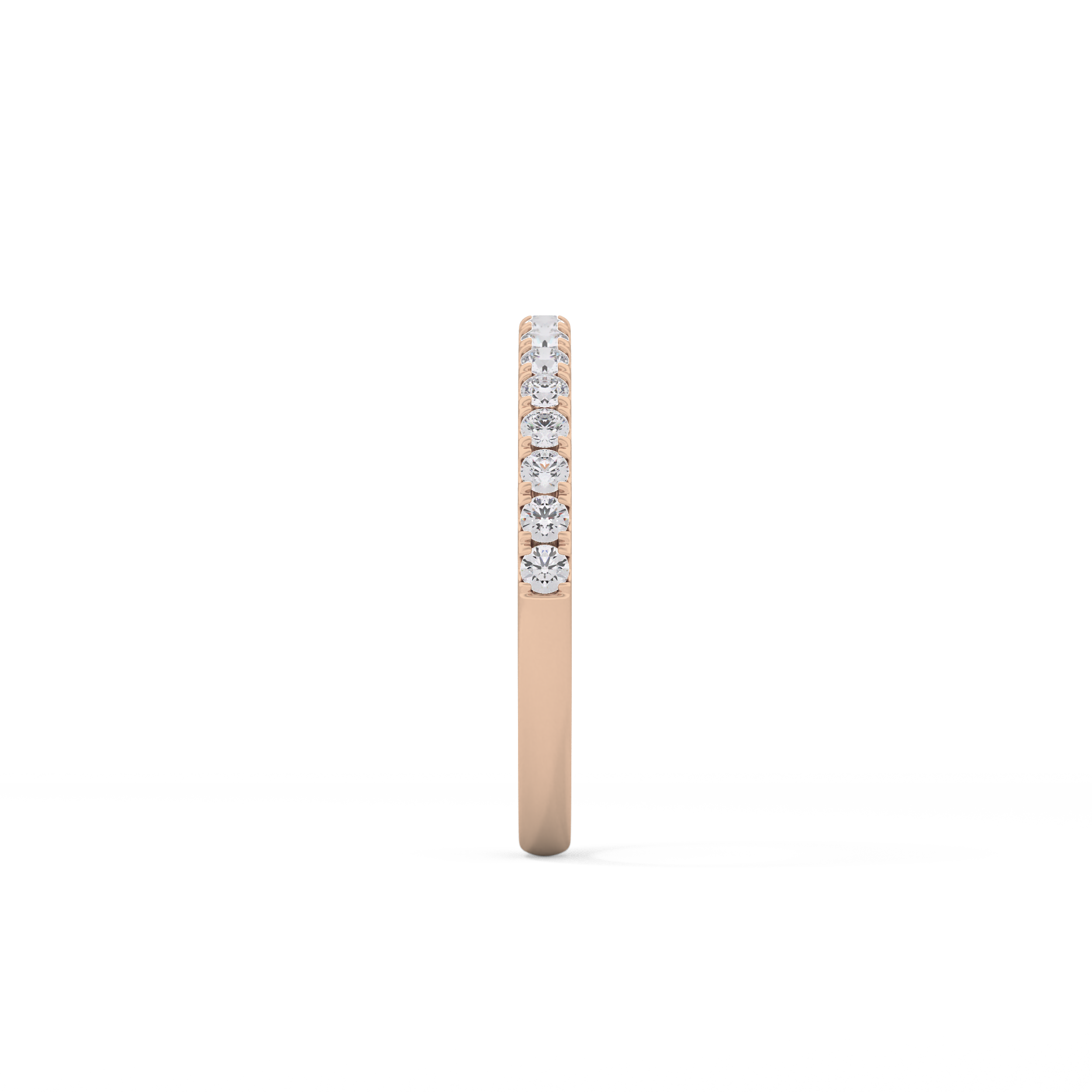 Half Eternity Wedding Band with 0.31 TCW Round Cut Moissanite – Yellow, White, or Rose Gold