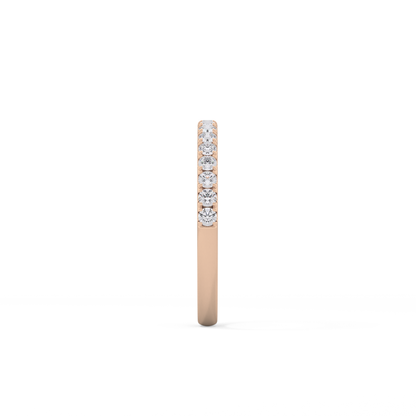 Half Eternity Wedding Band with 0.31 TCW Round Cut Moissanite – Yellow, White, or Rose Gold